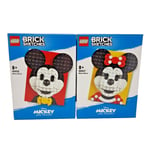 LEGO Brick Sketches Mickey Mouse 40456 & Minnie Mouse 40457 Brand New & Sealed