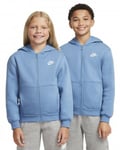 Nike Club Fleece Jacket Blue Junior (Storlek: S)