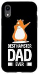 Coque pour iPhone XR Best Hamster Dad Ever Dabbing Hamster doré