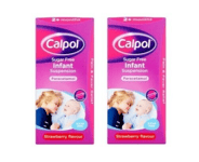 Calpol Infant 2+ months Suspension Sugar Free 100ml x 2 - Strawberry Flavour