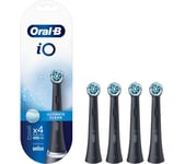 ORAL B iO Ultimate Clean Replacement Toothbrush Head  Pack of 4, Black