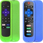 [2 Pack] Remote Cover (Glow in the dark) Compatible with Roku Smart TV Remote/R