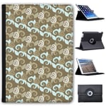 Fancy A Snuggle Pretty Roses With Leaves & Swirls Faux Leather Case Cover/Folio for the Apple iPad 9.7" 5th Generation (2017 Version)