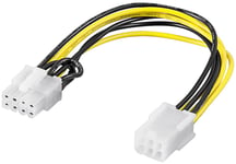 Goobay Strömkabel/adapter för grafikkort, PCI-E/PCI Express: 6 stift t