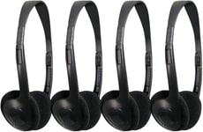 4x Soundlab Lightweight Stereo Computer/TV Headphones 3.5mm Mini Jack School