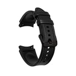 SYSTEM-S Bracelet flexible en silicone pour montre connectée Samsung Galaxy Watch 4 Noir 20 mm