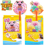 Bubble Magic Doughnut & Ice Cream Hand Fans with Bubble Solution - Twin Pack