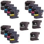 15 NON OEM LC123 ink for Brother DCP-J752DW MFC-J4410DW   MFC-J4510DW Printer