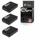 3x Ex-Pro LP-E10 Battery for Canon EOS 1100D 1200D 1300D Rebel T3 T5 Kiss X50