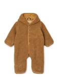 Fraser Baby Pile Jumpsuit Outerwear Fleece Outerwear Fleece Coveralls Brown Liewood