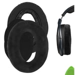 Geekria Comfort Velour Replacement Ear Pads for Sennheiser HD525, HD535, HD545, HD565, HD580, HD600, HD650, HD660 S Headphones Earpads, Headset Ear Cushion Repair Parts (Black)