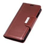 Flip Case for Alcatel 3, Business Case with Card Slots, Leather Cover Wallet Case Kickstand Phone Cover Shockproof Case for Alcatel 3 (Brown)