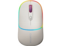 Mysz Canyon CANYON MW-22, 2 in 1 Wireless optical mouse with 4 buttons,Silent switch for right/left keys,DPI 800/1200/1600, 2 mode(BT/ 2.4GHz), 650mAh Li-poly battery,RGB backlight,Rice, cable length 0.8m, 110*62*34.2mm, 0.085kg