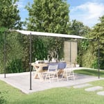 Paviljong gräddvit 4x3 m 180 g/m² tyg och stål