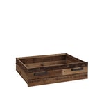 Forte Clif Tiroir pour lit, matériau en Bois, Vieux Bois Vintage/Aspect béton Gris foncé, 67,4 x 84,1 x 24 cm