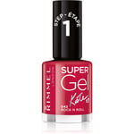 Rimmel Super Gel By Kate Geleneglelak uden UV/LED forsegling Skygge 042 Rock n Roll 12 ml