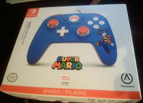 PowerA Super Mario Wired Controller for Nintendo Switch. Blue. New.Fast dispatch