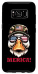 Galaxy S8 Goose 4th July USA Flag Dad Father America Men Boys Kids Case