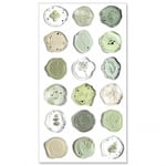 Galleri Papper Stickers Sigill - Gröna 18 st Runda Klistermärken Ca 2 cm