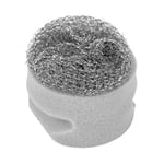 Fairy Platinum Easy Grip Dual Sponge with Stainless Steel Wool Scourer, Pack of 2, Grey One Size 518945