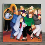 Jiving To Jazz Tile Picture Plaque Sign Musical Artwork By Beryl Cook 20x20cm