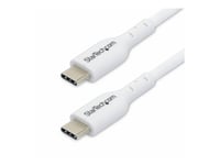 Startech.Com 3M White Usb-C Charging Cable, Usb C Cable, 60W 3A Pd - Usb-Kabel - 24 Pin Usb-C (Hane) Till 24 Pin Usb-C (Hane) - Usb 2.0 - 5 / 9 / 12 / 15 / 20 V - 3 A - 3 M - Usb Power Delivery (60W), Stöd För Power Delivery 2.0, Halogenfri, Passiv