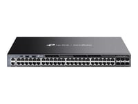 TP-Link Omada SG6654X V1 - Commutateur - C3 - Géré - 48 x 10/100/1000 + 6 x Ethernet 10 Go SFP+ - flux d'air de l'avant vers l'arrière - Montable sur rack