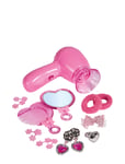 Girls By Steffi Styling Set With Hair Dryer Toys Role Play Fake Makeup & Jewellery Pink Simba Toys