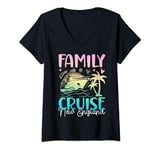 Womens Cruise Squad Summer New England Matching Family Squad 2024 V-Neck T-Shirt