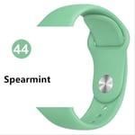 SQWK Strap For Apple Watch Band Silicone Pulseira Bracelet Watchband Apple Watch Iwatch Series 5 4 3 2 42mm or 44mm ML Spearmint