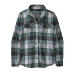 Patagonia Womens L/S Org MW Fjord Flannel Shirt (Grön (GUIDES: NOUVEAU GREEN) Medium)