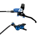 Hope Tech 4 V4 Disc Brake - Colours Black / Blue No Rotor Rear LH Standard Hose 1600mm Black/Blue