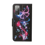 Pattern Printing Samsung Galaxy S20 FE etui - Luminous Butterfly