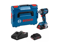 Slagmuttertrekker Bosch GDS 18V-330 HC Professional; 18 V; 2x4,0 Ah batteri. + L-Boxx 136