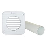 Xpelair 93021AW Simply Silent DX150 White Square Wallkit