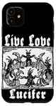 Coque pour iPhone 11 Live Love Lucifer Occult Dancing with the diable Satanic Goth