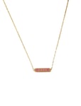 Word Candy Tag Necklace Gold Design Letters