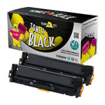 2 Black Toner Cartridge Unbrand Fits For Hp Laserjet Pro 400 Color Mfp M475dw