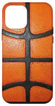 iPhone 12 mini Orange Basketball Leather Pattern Gift Case