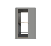MUTE Mötesbås Space M Double, H225 x B160 D120 cm Standard New York Grey Ultra Matt [NCS S 3000-N]