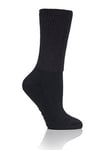 Heat Holders 3 Pair Ladies Iomi Footnurse Cushion Foot Diabetic Socks - Black