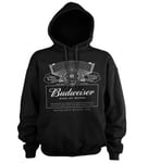 Hybris Budweiser White Logo Hoodie (Black,4XL)