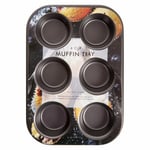 6 Cup Non-Stick Muffin Tray Cupcakes Buns Baking Pan CARBON STEEL