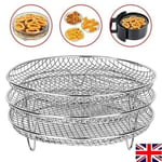 Air Fryer Rack & Grill Stick Stainless Steel Double Basket Accessories for Ninja