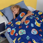 OHS Pokémon 2kg Weighted Blanket Kids, Anti Anxiety Weighted Blanket Stress Relief Blanket for Children Single Bed Pokémon Characters Kids Duvet, Blue