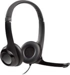 Logitech H390 Wired Headset for PC/Laptop, Stereo Headphones Standard, Black