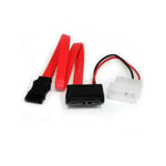 Startech - com Câble adaptateur 30 cm Slimline sata vers sata avec alimentation LP4 - 0,304 m - sata iii - sata 13-pin - sata 7-pin + Molex (4-pin)