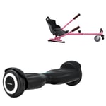 Paket Hoverboard Standard Go Kart 6.5 tums, Jetson Prism Black, Standard Räckvidd och Rosa Hoverkart, Smart Balance
