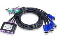 Aten Switch Kvm Vga/Ps/2 Med Inbyggt Ljud 4 Portar Cs64az