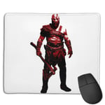 God of War Kratos Red and Black Customized Designs Non-Slip Rubber Base Gaming Mouse Pads for Mac,22cm×18cm， Pc, Computers. Ideal for Working Or Game
